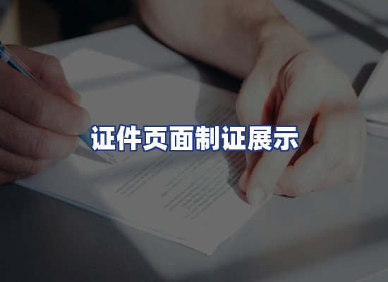 证件页面制证展示